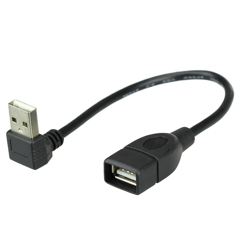 USB 2 0 Тип A штекер-гнездо расширительный кабель адаптер 90 градусов вверх вниз