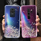 Прозрачный чехол Bling Star с блестками для Redmi 9 9A 9T 9C 8A 7A Note 9S 8T 7 8 9 Pro, чехол для Xiaomi Mi 9 Lite SE 9T 10 POCO X3 NFC M3