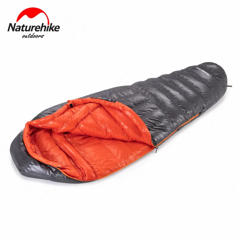 Naturehike Кемпинг гусиный пух заполняющий 800FP зимний спальный мешок 20D нейлон Сверхлегкий утолщенный Мумия водонепроницаемый теплый спальный мешок