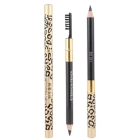 waterproof long lasting leopard eyeliner with brush eyebrow pencil comestic makeup tool leopard eyebrow pencil