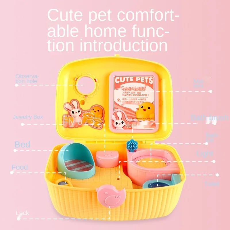 

New Electric Plush Chicken Rabbit Form Houses Simulation Induction Bag Gift Box Children Play Toys