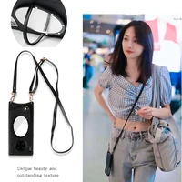 fashion crossbody strap lanyard pu leather case for huawei p30 p40 mate 30 20 pro shockproof mirror holder phone case cover