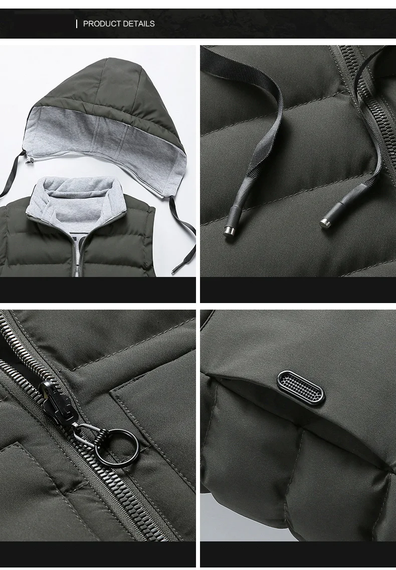 

Fashion Men Clothing Vest Jacket Men's New Winter Fleece Two-sided Coat Men Warm and Casual Hooded Vest Men's Sleeveless Clothes