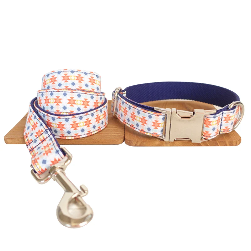 

Christmas New Year Gift Pet Dog Collar Leash Set Pet Supplies Thick And Durable Collars Leashes Sets For Puppy Big Or Small Dogs
