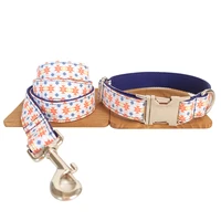 christmas new year gift pet dog collar leash set pet supplies thick and durable collars leashes sets for puppy big or small dogs
