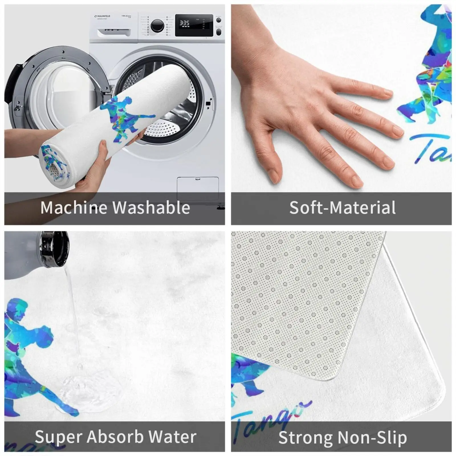 Танцор Танго s Красочные силуэты коврик подушка мягкий женский танцевальный