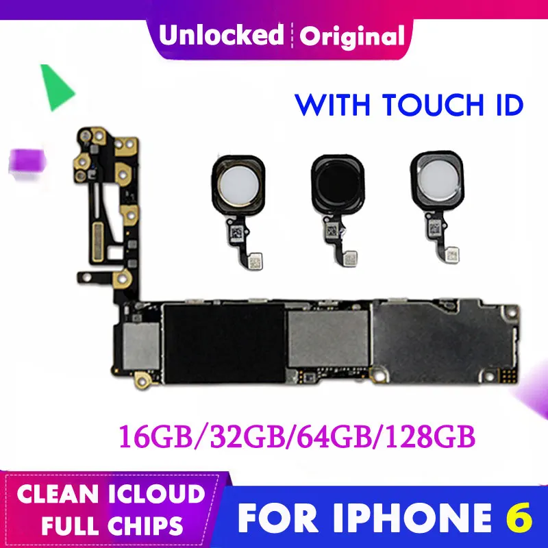 Материнская плата для IPhone 6 4 7 'ཌG 32G 64G 128G Touch ID материнская основная логическая