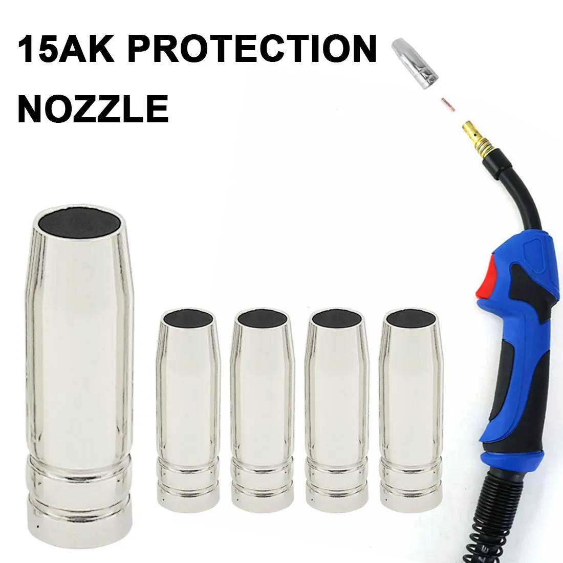 

10 Pc/set Tip Gas Nozzle MB-14AK/15AK MIG Binzel Gun Welding Torch Contact Tip Gas Nozzle for the MIG Welding Machine