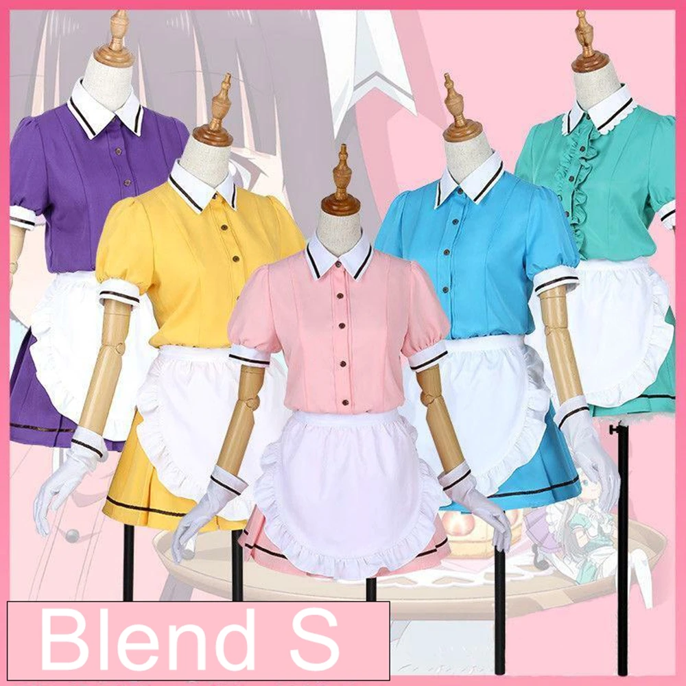 

Blend S Maika Sakuranomiya Kaho Hinata Mafuyu Hoshikawa Miu Amano Hideri Kanzaki Maid Dress Uniform Women Girl Cosplay Costume