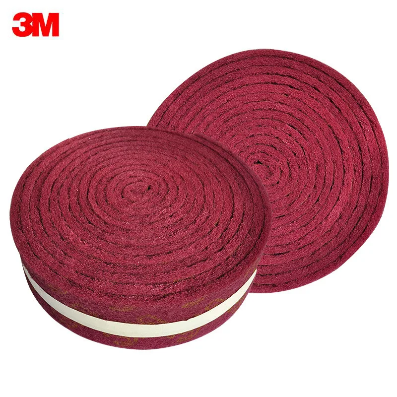 

1 Roll 10x600cm 3M 7447 Industrial Scouring Pad Stainless Steel Wire Drawing Cloth Rust Removal Cleaning Deburring Scotch Brite