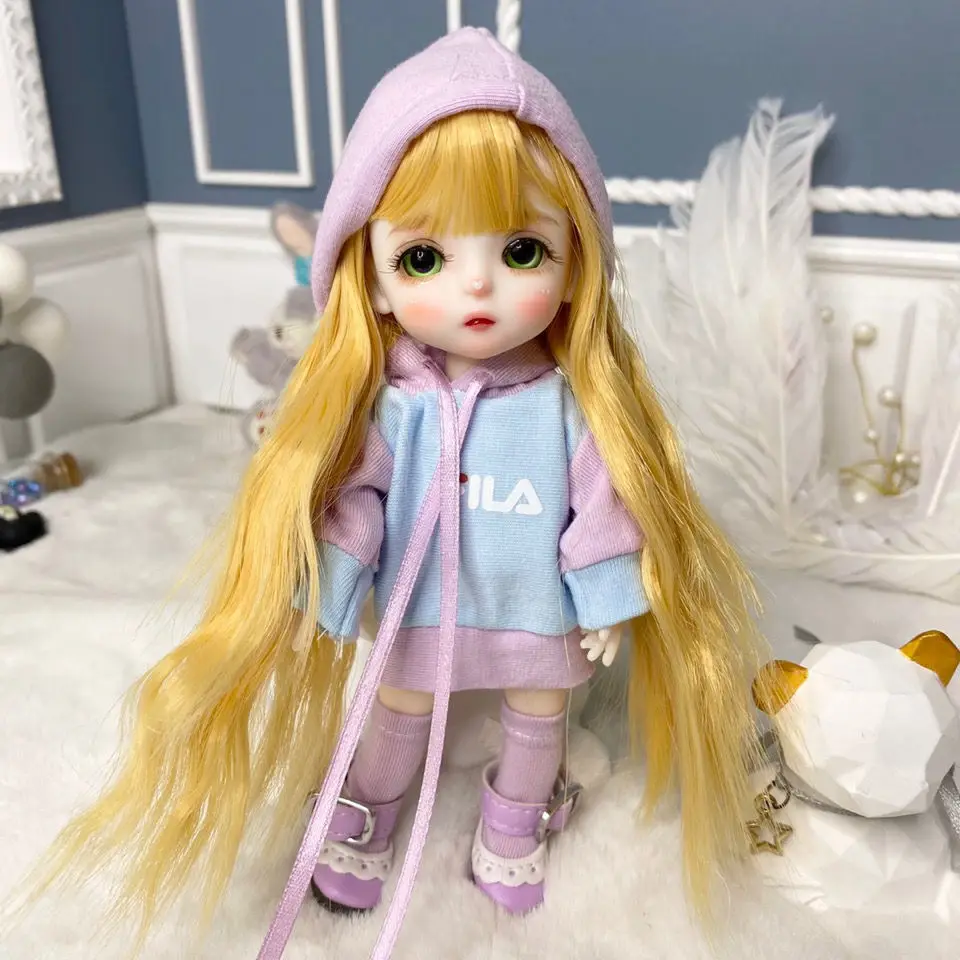 

16CM Bjd Doll 8 Points Small Doll Diy DollDing Xiaoma Change Makeup Doll Dress Up Doll 3D True Eye Birthday Gift Toys for Girls