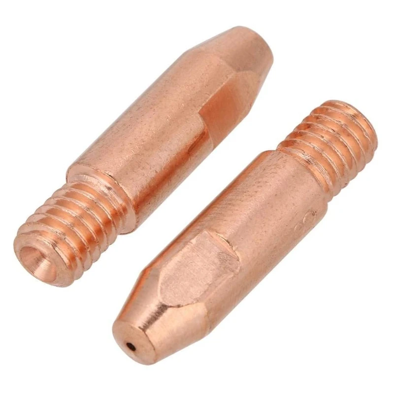 

B2RA 10PCS Contact Tip,0.8mm 1.0mm 1.2mm Copper Contact Tip M6 for 24KD MIG/MAG Welding Torch(0.8)