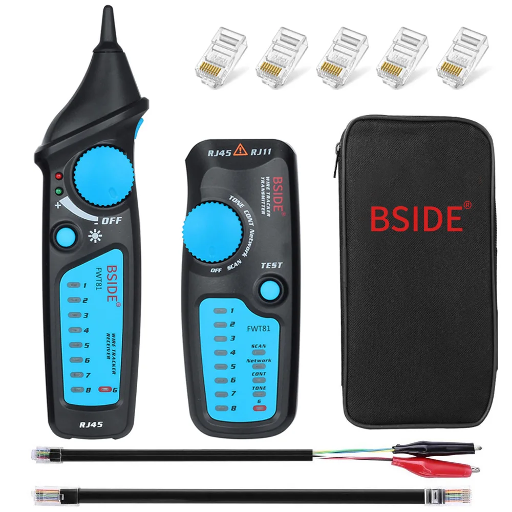 Сетевой кабельный трекер FWT81 RJ45 RJ11 тестер для телефонных проводов Ethernet