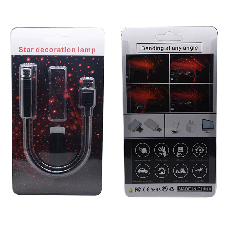 Светодиодный проектор для автомобиля и дома с Usb-разъемом настраиваемая