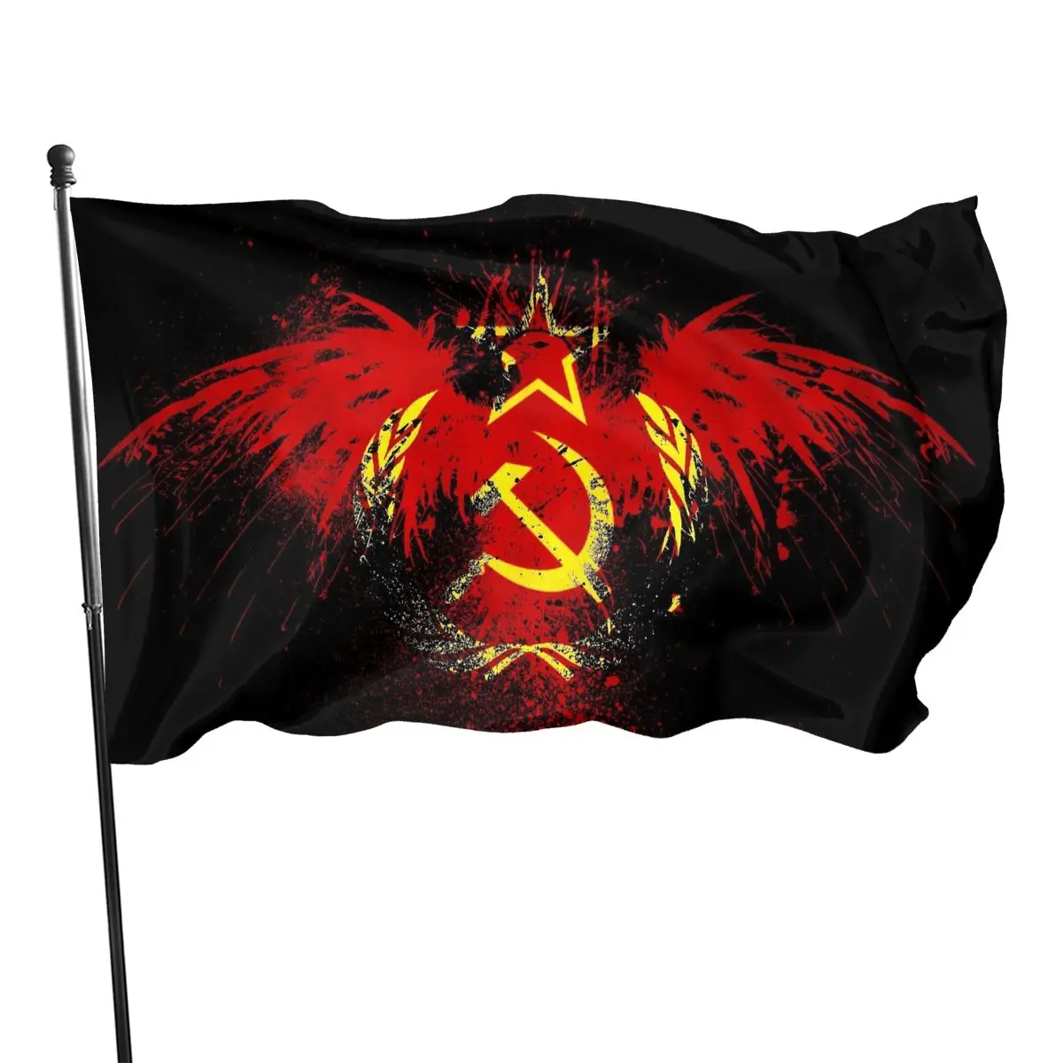 

Russian Hammer Sickle Soviet Union Hammer 3x5 Foot Flags CCCP Outdoor Flag 100% Single-Layer Translucent Polyester 90x150cm