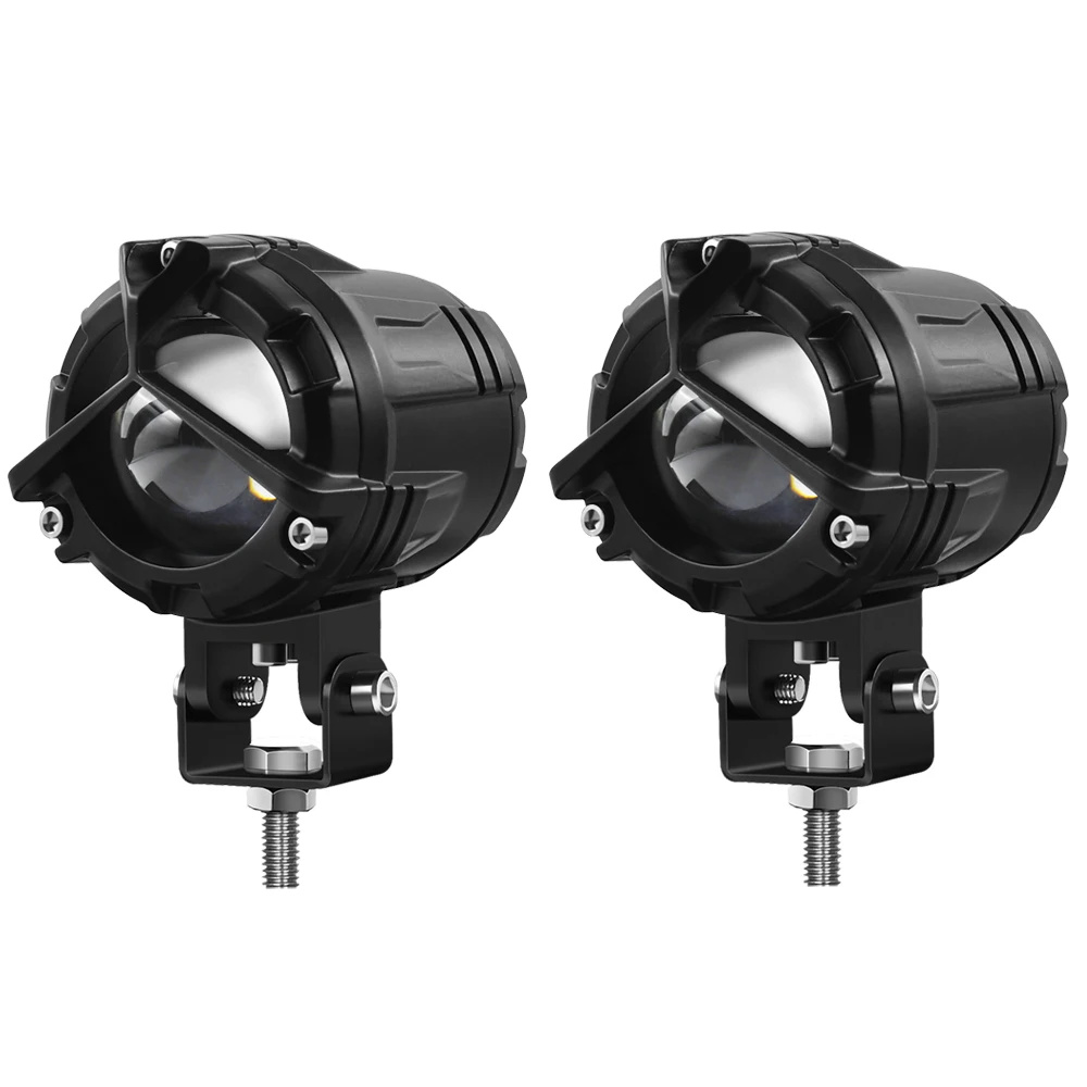 

Светодиодный прожектор для мотоцикла, белые и желтые фары 12 в 60 Вт, противотуманные фары общего назначения, для велосипеда, автомобиля, внед...