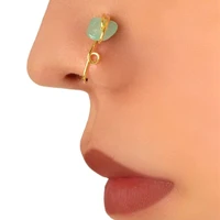 crystal stone nose cuff rings african nose cuff fake nose rings adjustball non piercing african rings for women men girls
