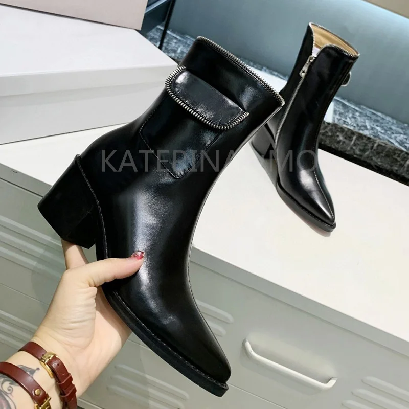 

Брендовые дизайнерские женские ботинки челси из натуральной кожи на квадратном каблуке с острым носком зимние теплые удобные ботинки Martin н...