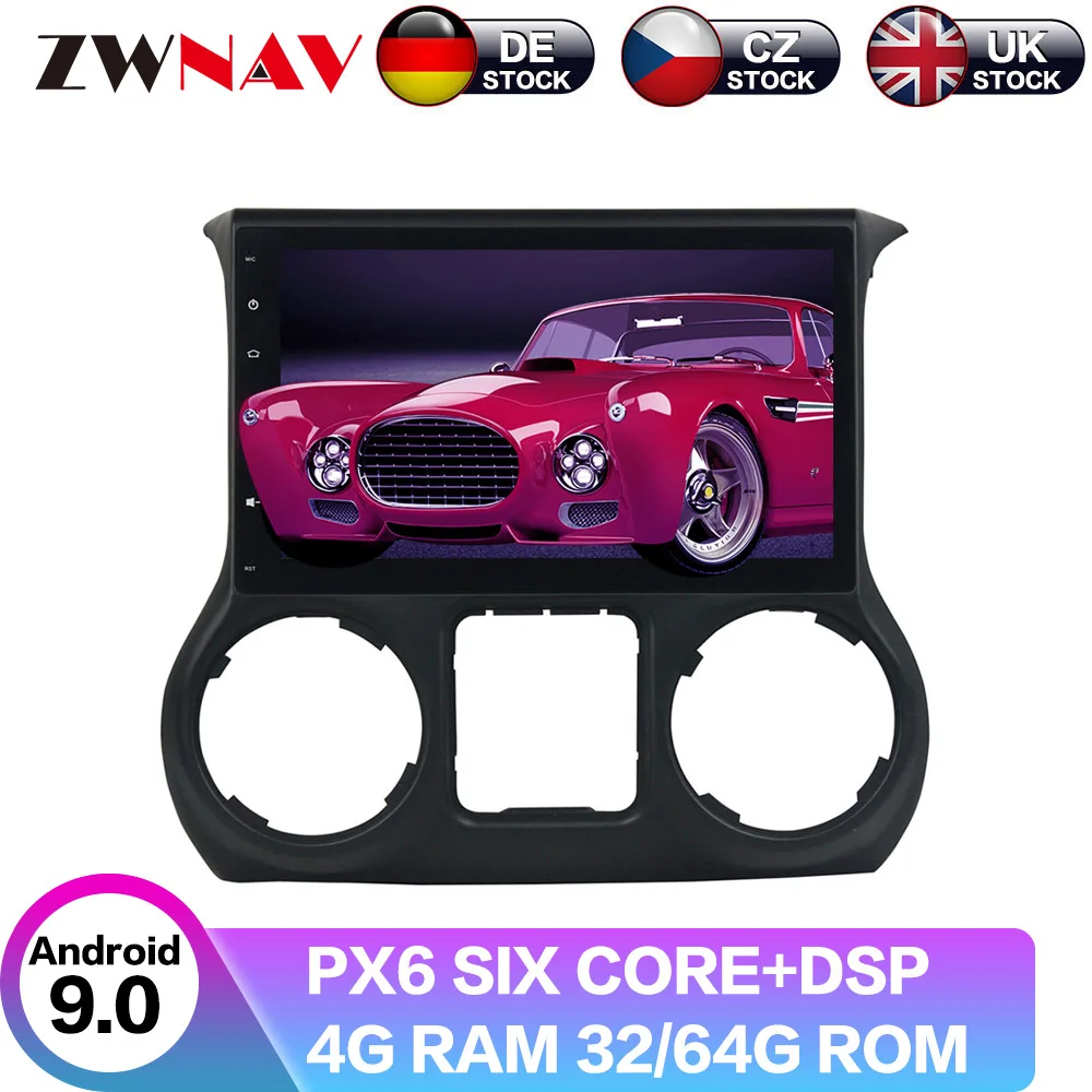 Автомагнитола 2 din на Android 10 8 ядер с DSP для Jeep Wrangler 3 JK 2010 2011 2017 радио видеоплеер