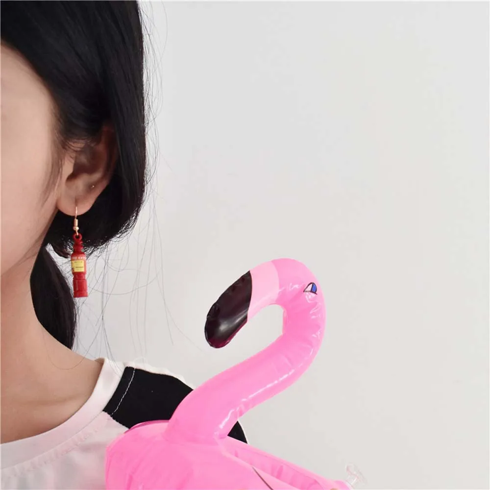 Personality Creative Simulation Fire Extinguisher Model Earrings Female Fun Punk Style Temperament Pendant Accessories | Украшения и