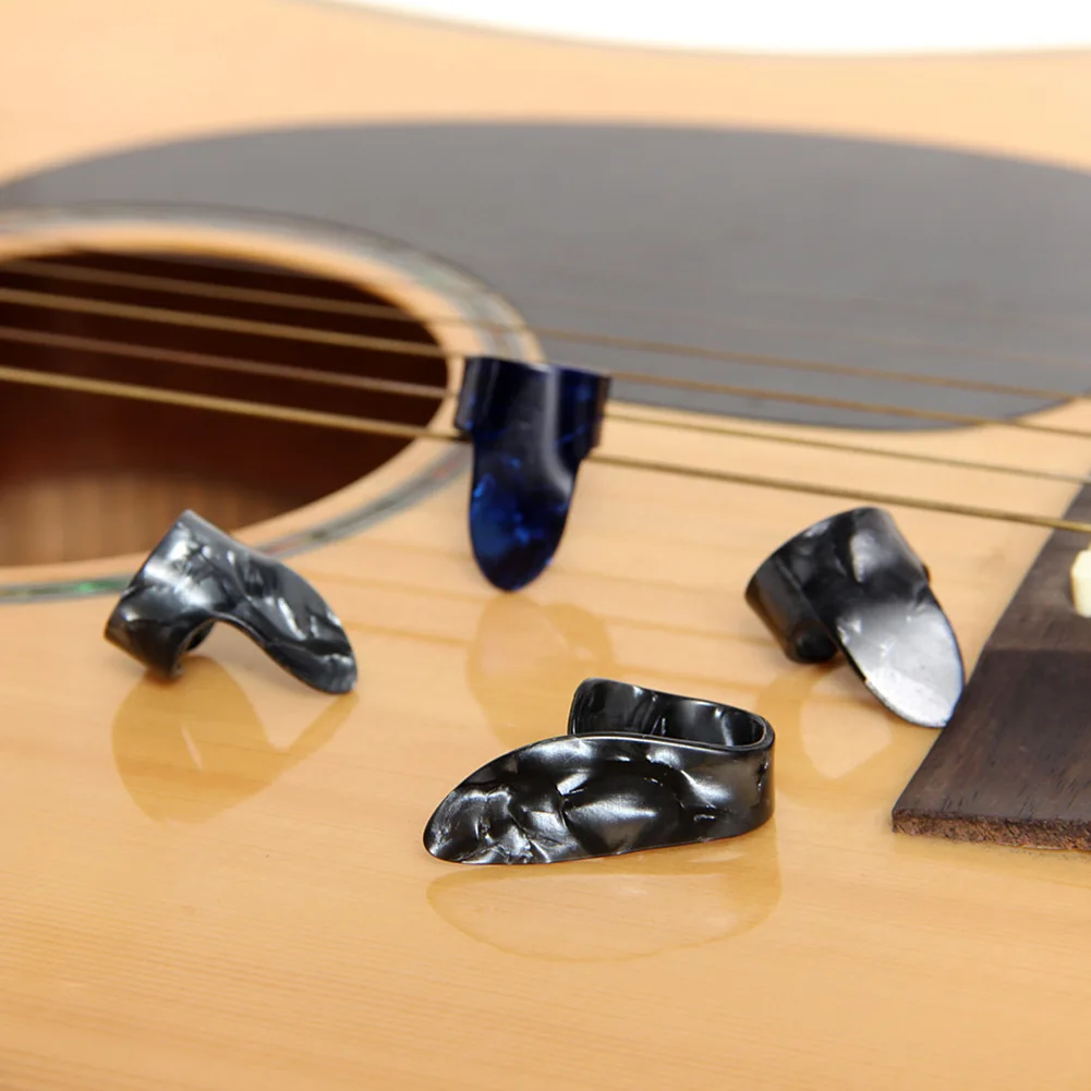 

4pcs Guitar Plectrums Sheath Thumb Finger Picks for Acoustic Electric Bass Guitar School