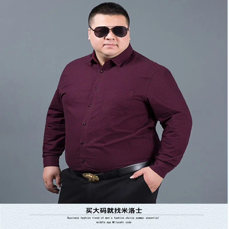 Большие размеры 10XL 8XL 6XL 5XL Мужская рубашка с длинным рукавом Однотонная цветочным