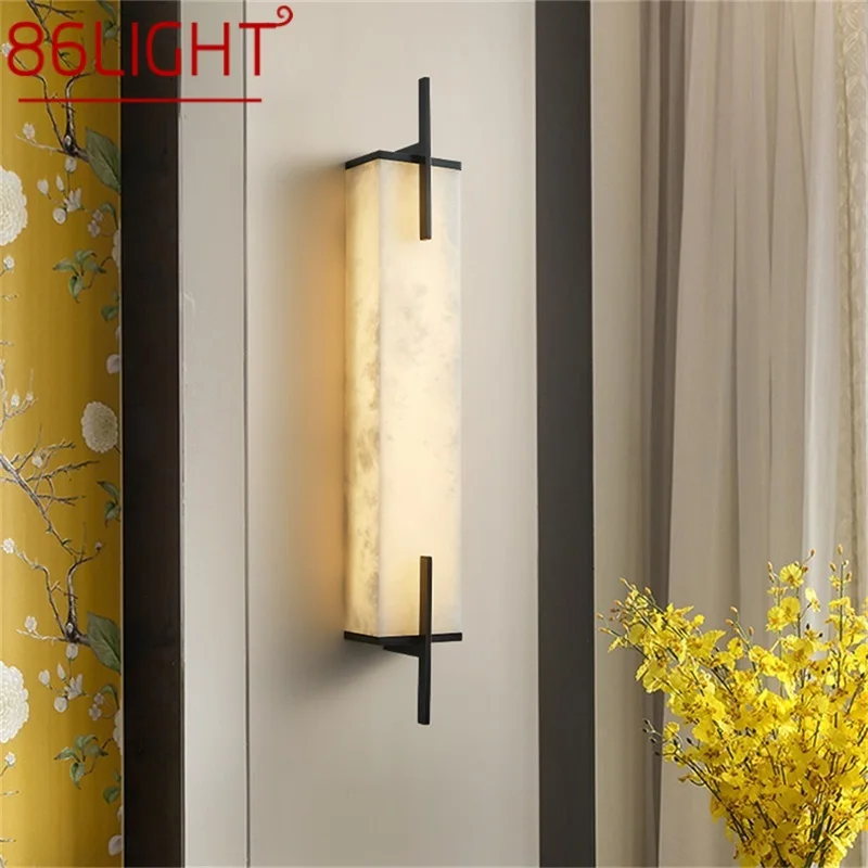 

86LIGHT Brass Indoor Sconce Wall Lights Modern Bedroom Luxury Marble LED Lamp Design Balcony For Home Corridor