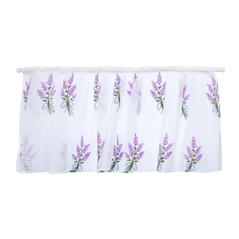 Rod 50x100cm 50x100 см/150 см каркасная штора с вышивкой, Капок, цветы, полуярусная штора, Короткая штора для кухни, ванной, гостиной - Цвет: Rod 50x100cm