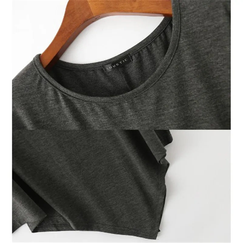 

Irregular T Shirt Women Short Sleeved Solid Color Batwing Sleeve Top Female Casual Loose Soft Comfotable O Neck Tshirt RM50084