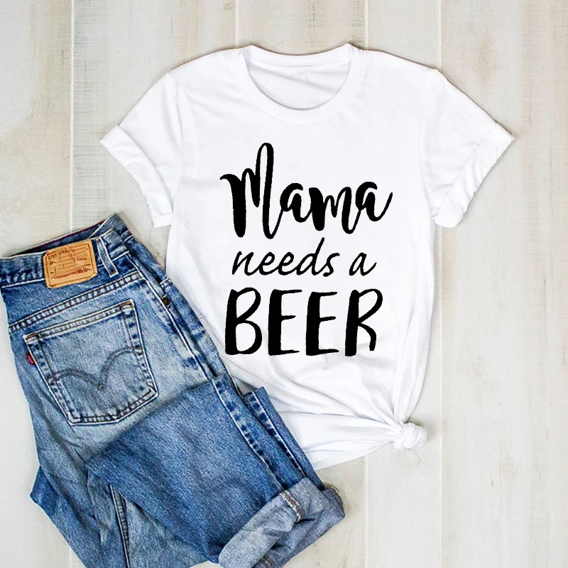 Женская модная футболка с принтом Мама и Медведь графическим женская