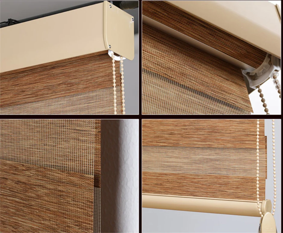 

Window Shades Dual Layer Zebra Roller Blinds Curtain Light Filtering Window Treatments Privacy Light Control for Day and Night