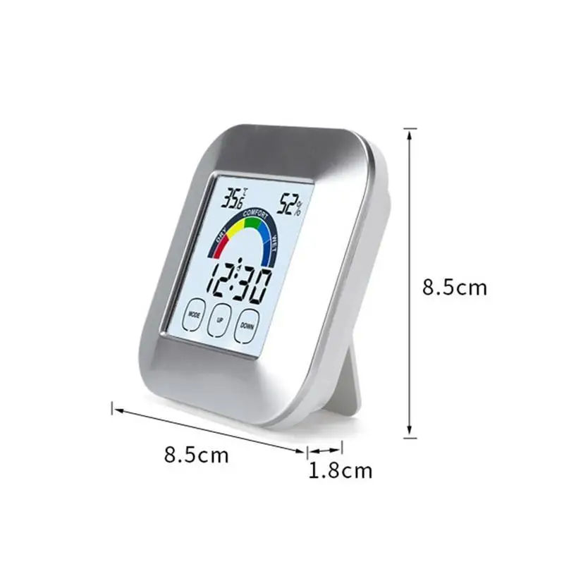 

Digital Thermometer Hygrometer Humidity Meter Room Indoor Temperature Clock