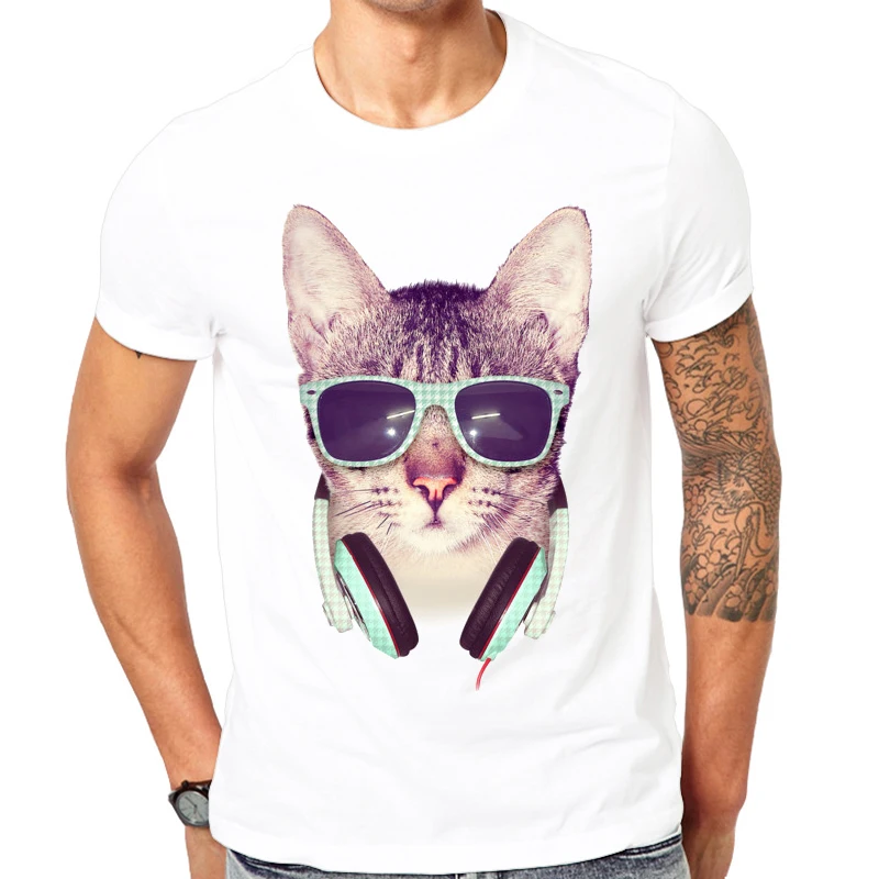 

Новое поступление, брендовая мужская модная футболка с принтом, Мужская Высококачественная эластичная Удобная футболка с забавным дизайно...