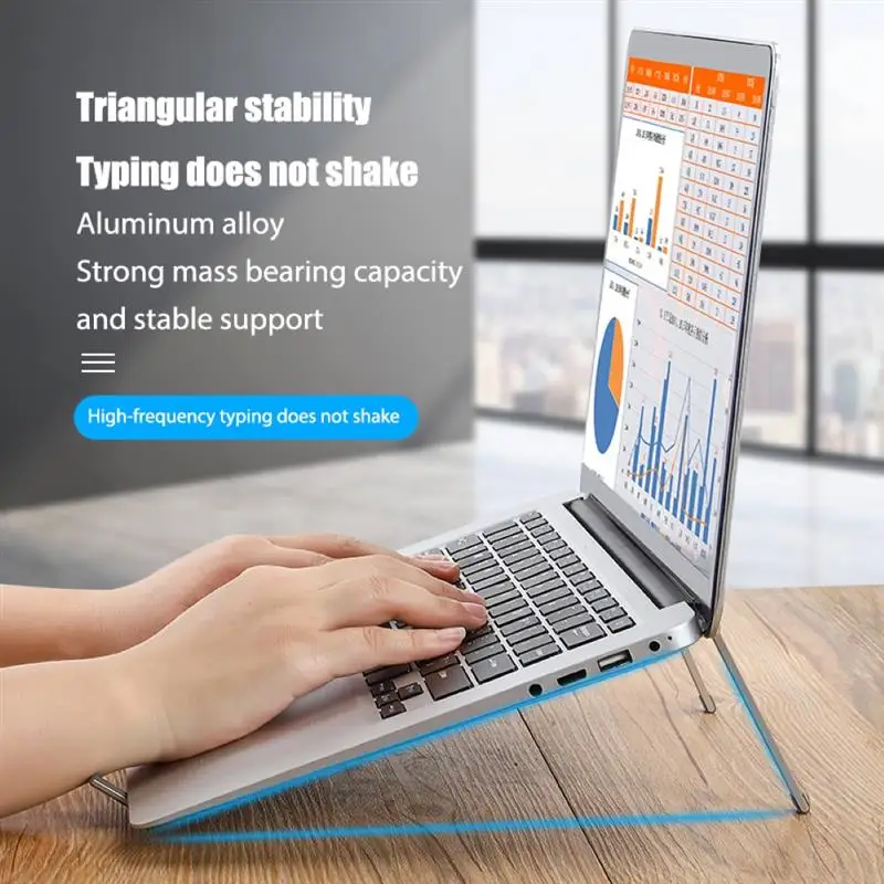 

Laptop Stand Adjustable Foldable Portable Notebook Holder Desktop Ergonomic Laptop Riser suitble Computer cooling Home Office
