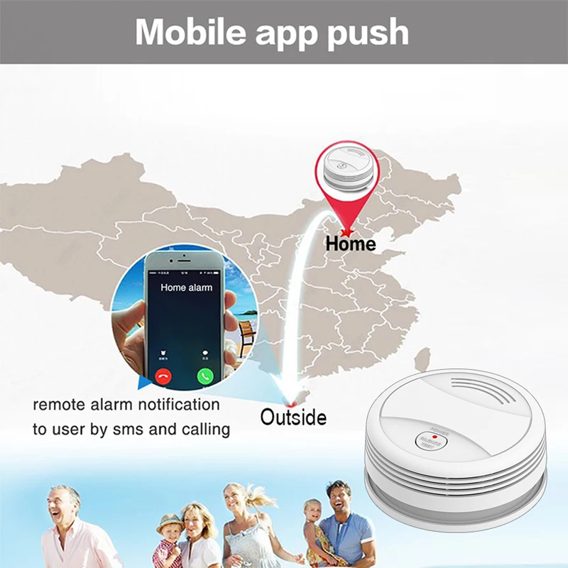 WiFi Smoke Detector Fire Alarm Tuya APP Smart Life Sensor Security | Безопасность и защита