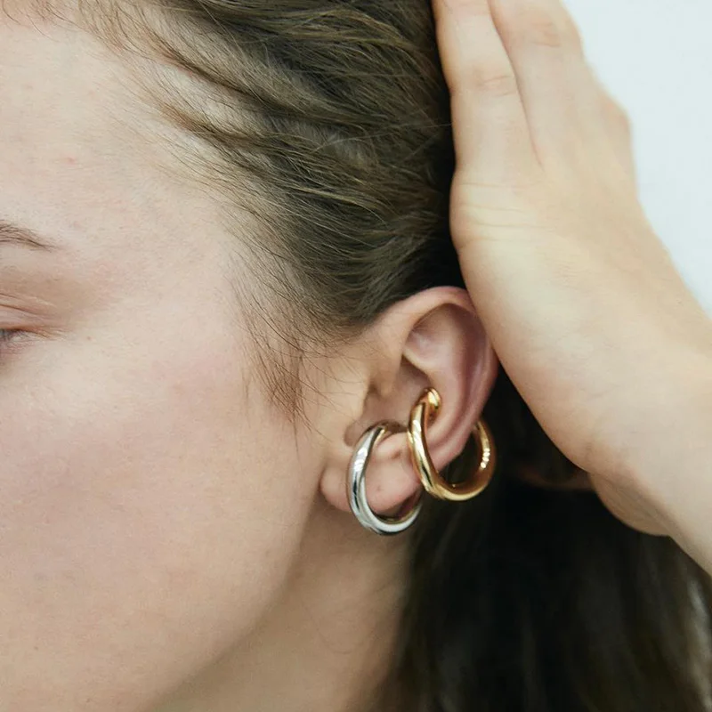 2019 ограниченные по времени медные серьги каффы новые Ins двухцелевые ретро модные