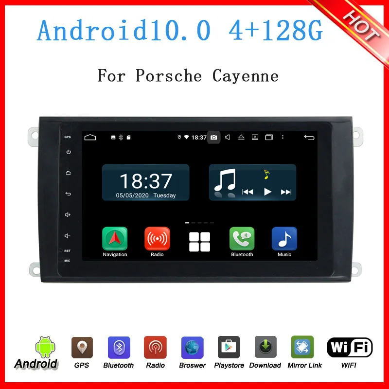 

Автомобильное радио, 4 + 128G, Android 10, для PORSCHE Cayenne 2005-2010, автомобильный мультимедийный плеер, аудио, стерео, gps-навигация, DSP, Carplay, головное устрой...