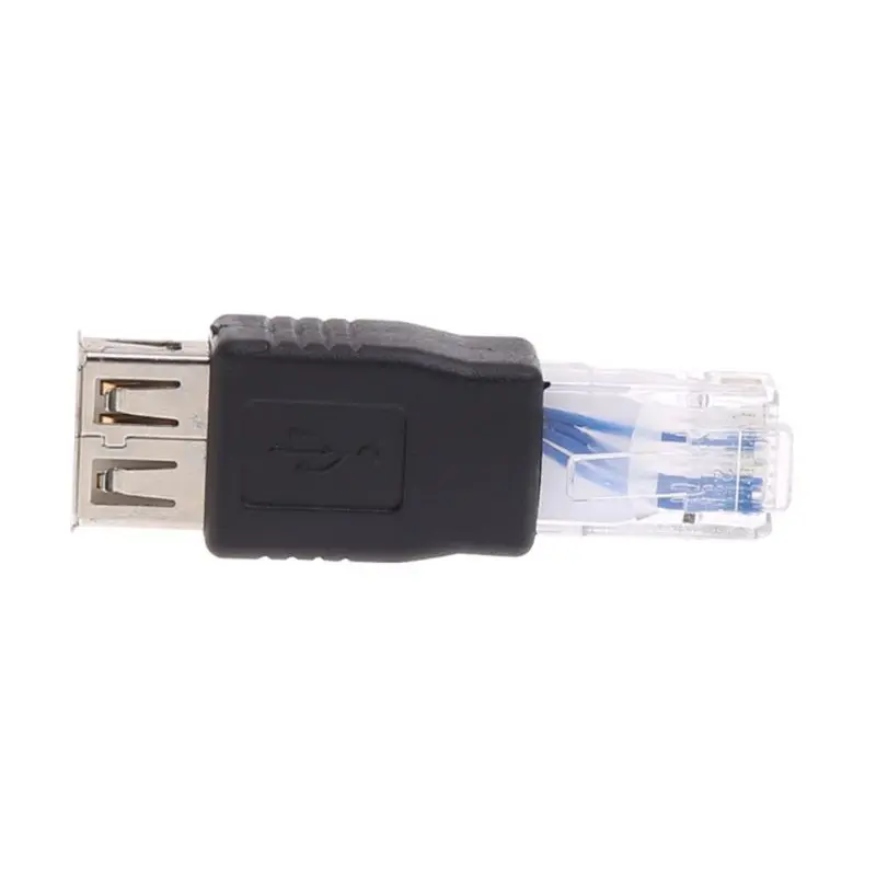 2019 Professional 2pcs/set Network Adapters RJ45 To USB Female Ethernet Converter Plug Connector |