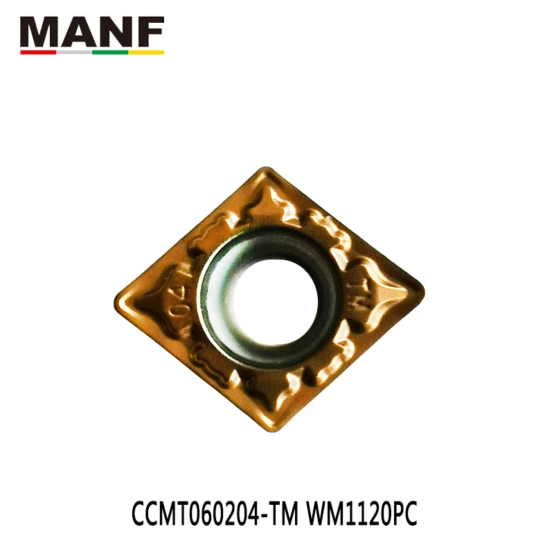 MANF токарный инструмент CCMT060204 внутренние твердосплавные вставки Borning Bar Blad уникальное двухцветное покрытие более износостойкое Forsclcr1212