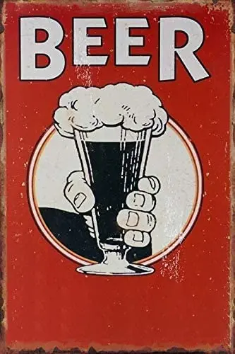 

Винтажный металлический жестяной знак с пивом в античном стиле, 12x16 дюймов, домашний декор для кухни, спальни, бара