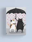 Настенный плакат HD с принтом двух кошек и зонтиков модульные картины влюбленных пар Картина на холсте домашнее украшение для гостиной без рамки