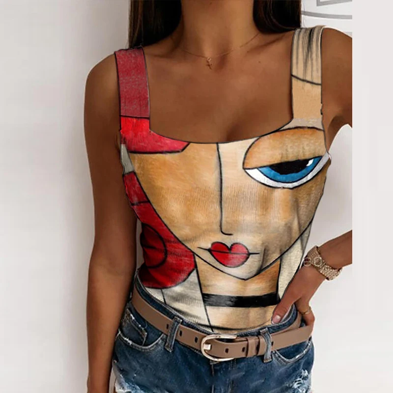 

Summer Sexy Halter Straps Bodycon Shirt Blouse Women Fashion Sleeveless Vest Top Harajuku Casual Square Collar Party Blsua Shirt