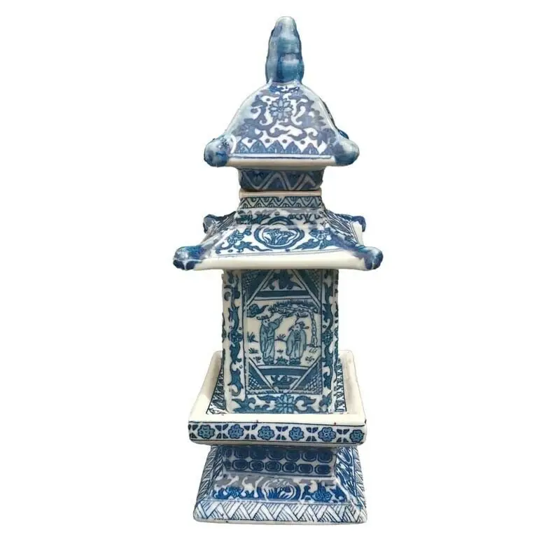 Китайское сине-белое фарфоровое многослойное искусственное старинное украшение