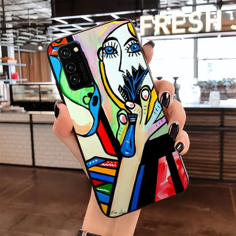 Pablo Picasso abstract Art painting Black Cell Phone Case for Samsung S20 plus Ultra S6 S7 edge S8 S9 S10 5G lite 2020 | Мобильные