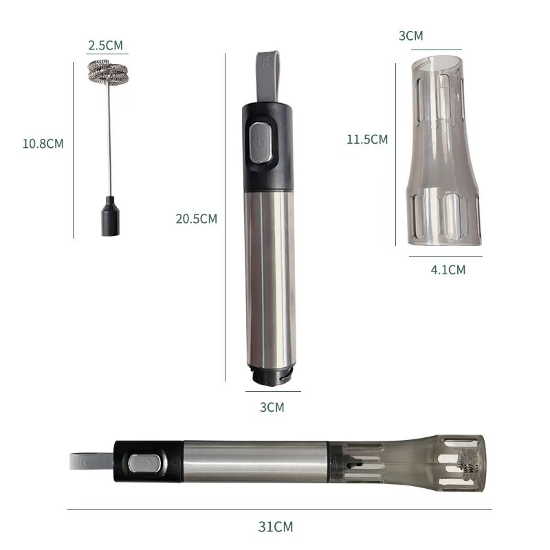 Ручной Электрический смеситель для кофе из нержавеющей стали 304