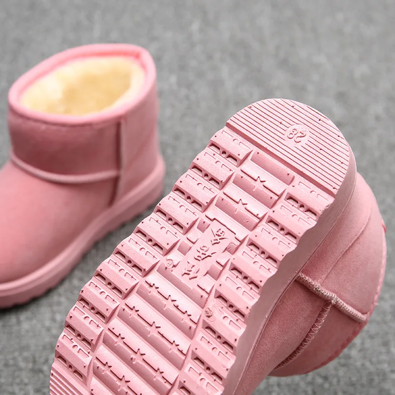 Зимние ботинки для детей Детская обувь Сезон осень зима Однотонные девочек