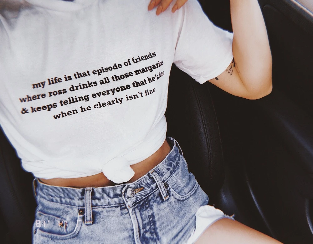 Женская футболка My life is that episode of friends the ross Винтажная хипстер гранж tumblr|Футболки| |