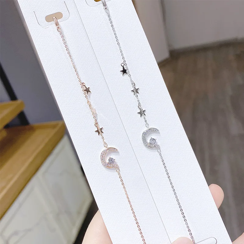 

Wholesale Eight Awn Star Women's Fashion INS Bracelet Internet Celebrity Xingyue Micro Inlaid Zircon Jewelry