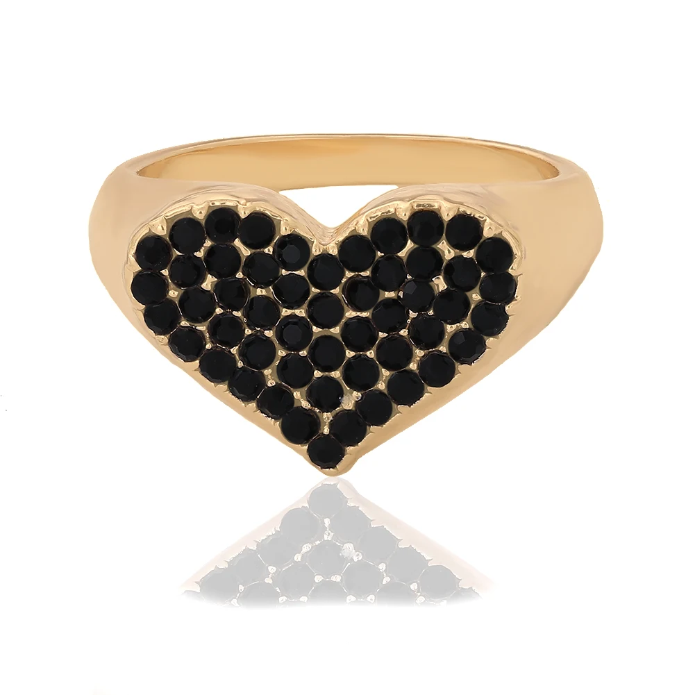 Heart Dark Blue Лучшие женские модные свадебные кольца с кристаллами в стиле бохо для женщин, фирменный дизайн, Круглый сердечко, подарок для девочек, богемное стекло, кольца для обещаний, Лидер продаж - Цвет основного камня: Heart Dark Blue