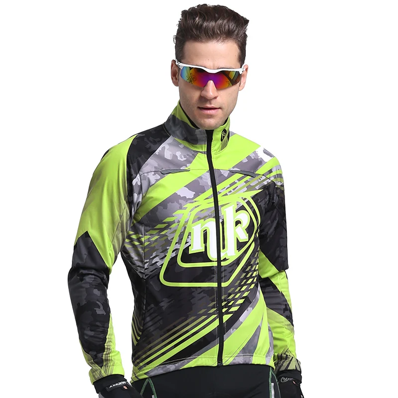 

NUCKILY 2020 Winter Riding Warm Inner Fleece retro Cycling Jersey men MTB Bike Jersey Jacket roupa Ciclismo